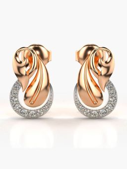 Valanova - Hallmarked 18K Gold and Certified Lab Grown Diamond 0.18Cts Rose Gold Studs Earrings