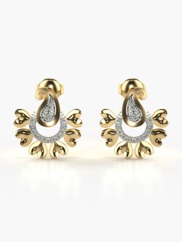 Valanova - Hallmarked 14K Gold and Certified Lab Grown Diamond 0.21Cts Gold Studs Earrings