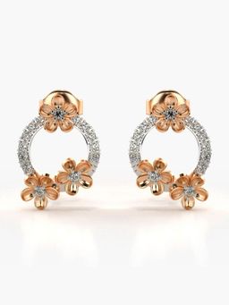 Valanova - Hallmarked 14K Gold and Certified Lab Grown Diamond 0.29Cts Rose Gold Studs Earrings