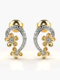Valanova - Hallmarked 18K Gold and Certified Lab Grown Diamond 0.23Cts Gold Studs Earrings