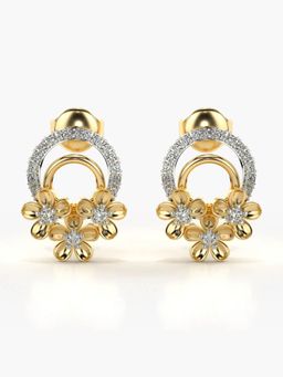 Valanova - Hallmarked 14K Gold and Certified Lab Grown Diamond 0.31Cts Gold Studs Earrings