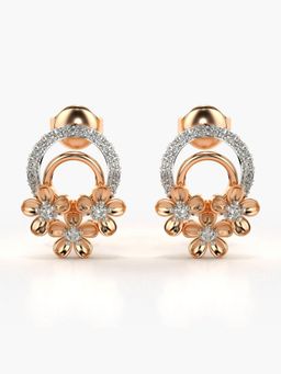 Valanova - Hallmarked 14K Gold and Certified Lab Grown Diamond 0.31Cts Rose Gold Studs Earrings