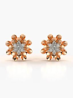 Valanova - Hallmarked 18K Gold and Certified Lab Grown Diamond 0.31Cts Rose Gold Studs Earrings