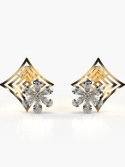 Valanova - Hallmarked 14K Gold and Certified Lab Grown Diamond 0.30Cts Gold Studs Earrings