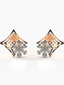 Valanova - Hallmarked 14K Gold and Certified Lab Grown Diamond 0.30Cts Rose Gold Studs Earrings