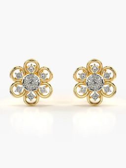 Valanova - Hallmarked 14K Gold and Certified Lab Grown Diamond 0.28Cts Gold Studs Earrings