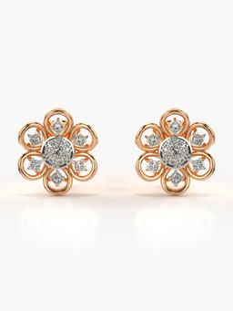 Valanova - Hallmarked 14K Gold and Certified Lab Grown Diamond 0.28Cts Rose Gold Studs Earrings
