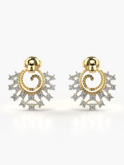Valanova - Hallmarked 14K Gold and Certified Lab Grown Diamond 0.44Cts Gold Studs Earrings