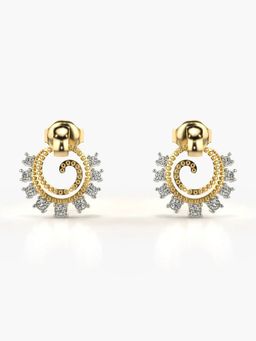 Valanova - Hallmarked 18K Gold and Certified Lab Grown Diamond 0.21Cts Gold Studs Earrings