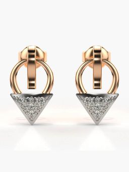 Valanova - Hallmarked 18K Gold and Certified Lab Grown Diamond 0.15Cts Rose Gold Studs Earrings