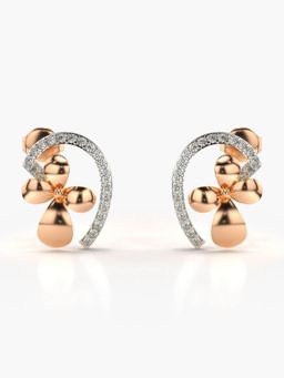Valanova - Hallmarked 14K Gold and Certified Lab Grown Diamond 0.38Cts Rose Gold Drop Earrings