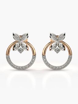 Valanova - Hallmarked 14K Gold and Certified Lab Grown Diamond 0.44Cts Rose Gold Studs Earrings