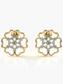 Valanova - Hallmarked 14K Gold and Certified Lab Grown Diamond 0.39Cts Gold Studs Earrings