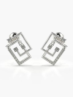 Valanova - Hallmarked 14K Gold and Certified Lab Grown Diamond 0.26Cts Silver Drop Earrings