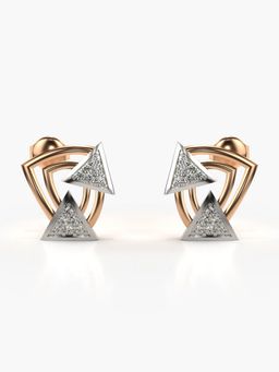 Valanova - Hallmarked 14K Gold and Certified Lab Grown Diamond 0.25Cts Rose Gold Studs Earrings
