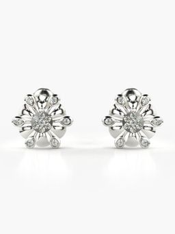 Valanova - Hallmarked 14K Gold and Certified Lab Grown Diamond 0.35Cts Silver Studs Earrings
