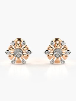 Valanova - Hallmarked 14K Gold and Certified Lab Grown Diamond 0.35Cts Rose Gold Studs Earrings