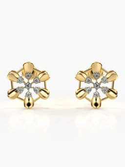 Valanova - Hallmarked 14K Gold and Certified Lab Grown Diamond 0.27Cts Gold Studs Earrings