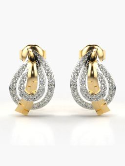 Valanova - Hallmarked 14K Gold and Certified Lab Grown Diamond 0.44Cts Gold Studs Earrings