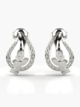 Valanova - Hallmarked 14K Gold and Certified Lab Grown Diamond 0.28Cts Silver Studs Earrings