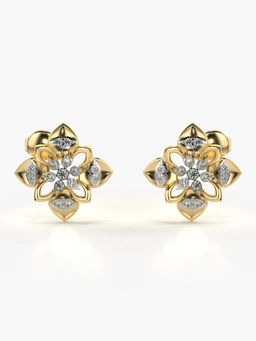 Valanova - Hallmarked 14K Gold and Certified Lab Grown Diamond 0.32Cts Gold Studs Earrings