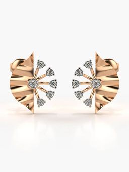 Valanova - Hallmarked 14K Gold and Certified Lab Grown Diamond 0.23Cts Rose Gold Studs Earrings