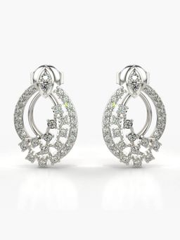 Valanova - Hallmarked 14K Gold and Certified Lab Grown Diamond 0.54Cts Silver Drop Earrings