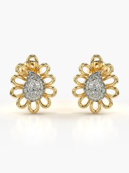 Valanova - Hallmarked 14K Gold and Certified Lab Grown Diamond 0.38Cts Gold Studs Earrings