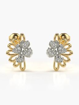 Valanova - Hallmarked 18K Gold and Certified Lab Grown Diamond 0.25Cts Gold Studs Earrings
