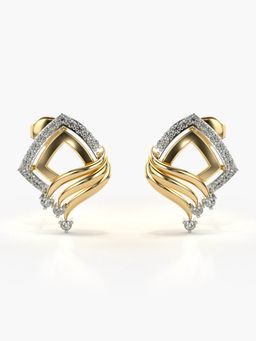 Valanova - Hallmarked 14K Gold and Certified Lab Grown Diamond 0.37Cts Gold Studs Earrings