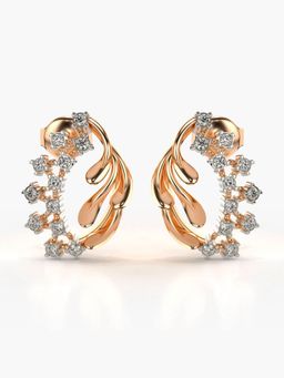 Valanova - Hallmarked 14K Gold and Certified Lab Grown Diamond 0.29Cts Rose Gold Studs Earrings