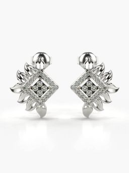 Valanova - Hallmarked 14K Gold and Certified Lab Grown Diamond 0.46Cts Silver Studs Earrings
