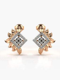 Valanova - Hallmarked 14K Gold and Certified Lab Grown Diamond 0.46Cts Rose Gold Studs Earrings
