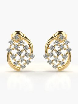 Valanova - Hallmarked 14K Gold and Certified Lab Grown Diamond 0.34Cts Gold Studs Earrings