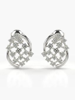 Valanova - Hallmarked 14K Gold and Certified Lab Grown Diamond 0.34Cts Silver Studs Earrings