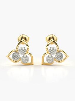 Valanova - Hallmarked 14K Gold and Certified Lab Grown Diamond 0.32Cts Gold Studs Earrings