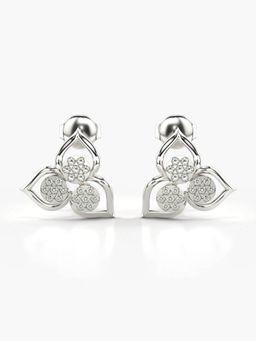 Valanova - Hallmarked 14K Gold and Certified Lab Grown Diamond 0.32Cts Silver Studs Earrings
