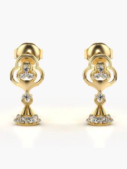 Valanova - Hallmarked 18K Gold and Certified Lab Grown Diamond 0.17Cts Gold Studs Earrings