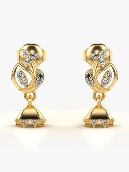 Valanova - Hallmarked 18K Gold and Certified Lab Grown Diamond 0.17Cts Gold Drop Earrings