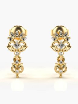 Valanova - Hallmarked 14K Gold and Certified Lab Grown Diamond 0.15Cts Gold Drop Earrings