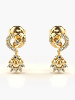 Valanova - Hallmarked 18K Gold and Certified Lab Grown Diamond 0.27Cts Gold Drop Earrings