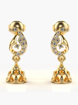 Valanova - Hallmarked 14K Gold and Certified Lab Grown Diamond 0.18Cts Gold Drop Earrings