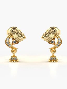 Valanova - Hallmarked 14K Gold and Certified Lab Grown Diamond 0.11Cts Gold Drop Earrings