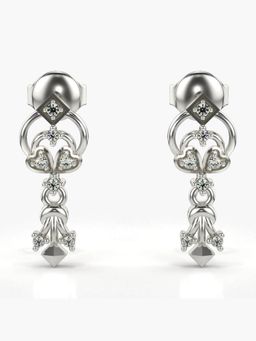 Valanova - Hallmarked 14K Gold and Certified Lab Grown Diamond 0.10Cts Silver Drop Earrings