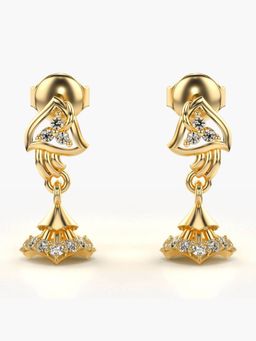 Valanova - Hallmarked 14K Gold and Certified Lab Grown Diamond 0.22Cts Gold Drop Earrings