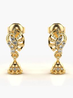 Valanova - Hallmarked 14K Gold and Certified Lab Grown Diamond 0.15Cts Gold Drop Earrings