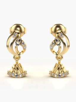 Valanova - Hallmarked 14K Gold and Certified Lab Grown Diamond 0.23Cts Gold Drop Earrings