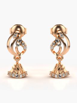 Valanova - Hallmarked 14K Gold and Certified Lab Grown Diamond 0.23Cts Rose Gold Drop Earrings