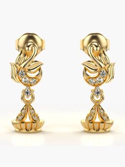 Valanova - Hallmarked 14K Gold and Certified Lab Grown Diamond 0.15Cts Gold Drop Earrings