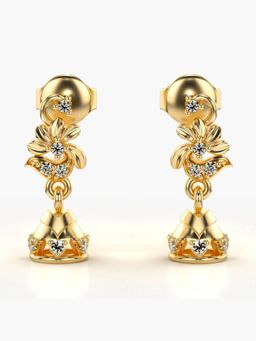 Valanova - Hallmarked 14K Gold and Certified Lab Grown Diamond 0.18Cts Gold Drop Earrings